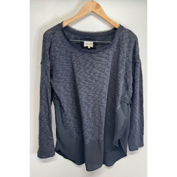 Anthropologie Deletta Nubby Circle Tee in Black Size Small - Picture 2 of 7